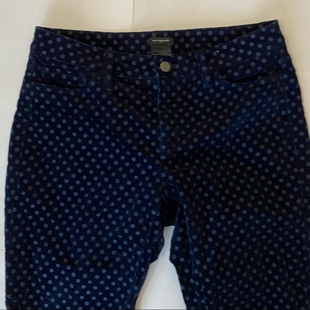 Navy Ann Taylor velvet ankle pants